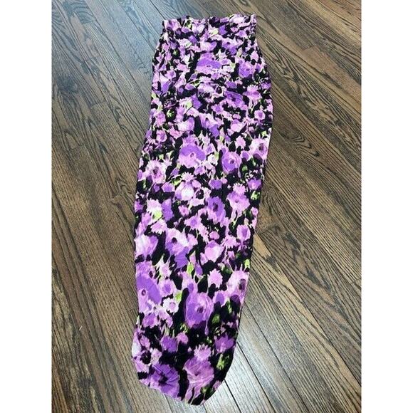 Jason Wu Collection Sheath Dress Floral Sleeveless Draped Jersey Purple Size 10 - Picture 10 of 10